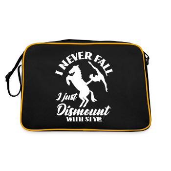 Equestrianism Equestrian Horse Riding I Never - Retro Bag - black/gold - Back