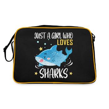 Shark - Retro Tasche - Schwarz/Gold - Hinten