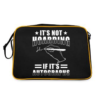 Autogrammjäger - Retro Tasche - Schwarz/Gold - Hinten