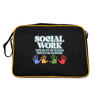 Social Work Definition Proud - Retro Bag - black/gold - Back
