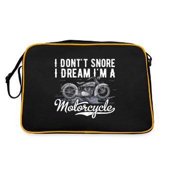 Motorradfahrer - Retro Tasche - Schwarz/Gold - Hinten