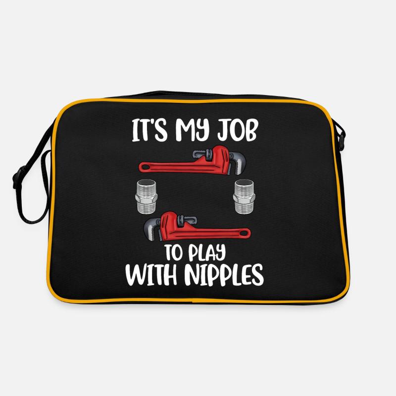 C’est mon travail de jouer avec les mamelons Cadeau de plombier Sac Retro