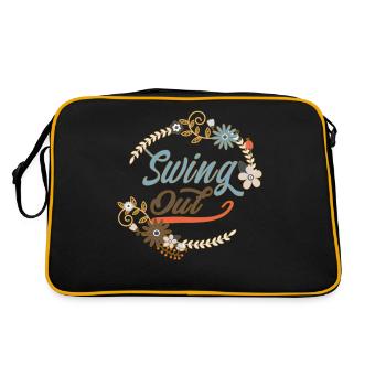 Lindy Hop Swing Out Swing Tanz - Retro Tasche - Schwarz/Gold - Hinten