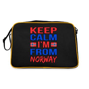 Norwegen - Retro Tasche - Schwarz/Gold - Hinten