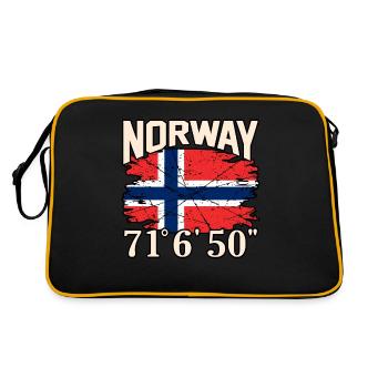 Norwegen - Retro Tasche - Schwarz/Gold - Hinten