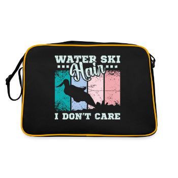 Water ski hair I don't care - Retro Tasche - Schwarz/Gold - Hinten