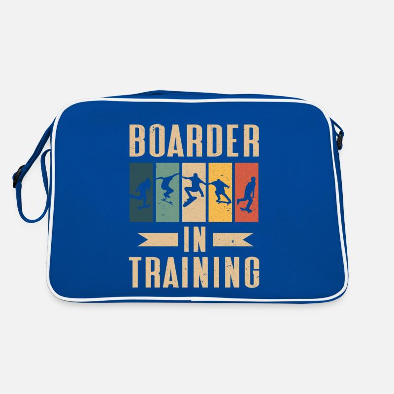 Skateboarder im Training Skateboard Retro Tasche