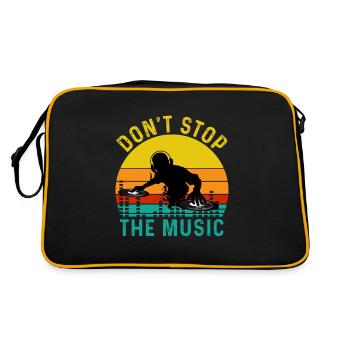 DJ Music Techno Dance Party Gift - Retro Bag - black/gold - Back