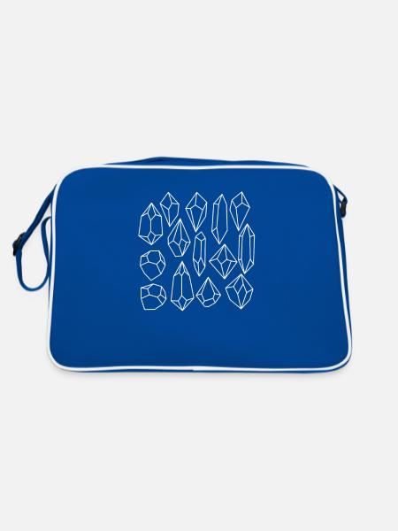 Minerals Gems and Crystals - Nature Forest - Retro Bag - blue/white - Back