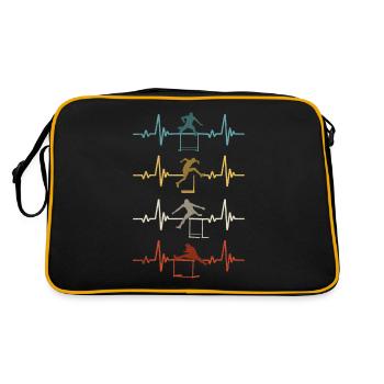Hurdling Hurdle Runner Athletics Track and Field - Retro Bag - black/gold - Back