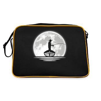 Angler - Retro Tasche - Schwarz/Gold - Hinten