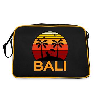 Bali - Retro Tasche - Schwarz/Gold - Hinten
