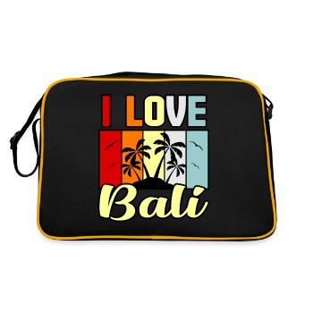 Bali - Retro Tasche - Schwarz/Gold - Hinten