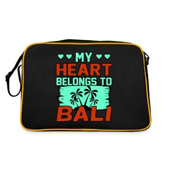 Bali - Retro Tasche - Schwarz/Gold - Hinten