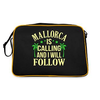 Mallorca - Retro Tasche - Schwarz/Gold - Hinten