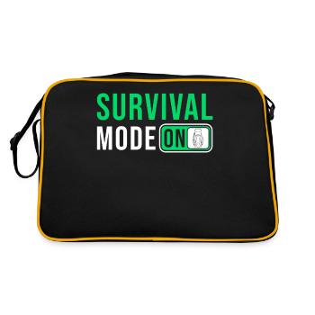 Prepper Survival Outdoor Saying - Retro Bag - black/gold - Back
