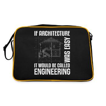 If Architecture Was Easy Funny Architect - Sac Retro - noir/or - Dos