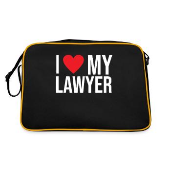 J’aime Mon avocat Avocat Avocat - Sac Retro - noir/or - Dos