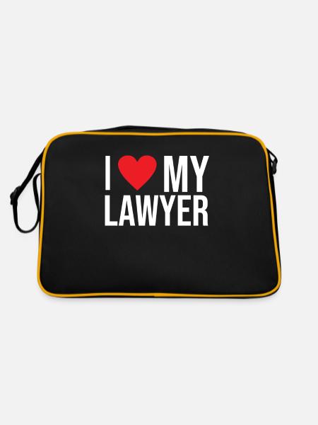 I love My Lawyer Lawyer Lawyer - Retro Bag - black/gold - Back