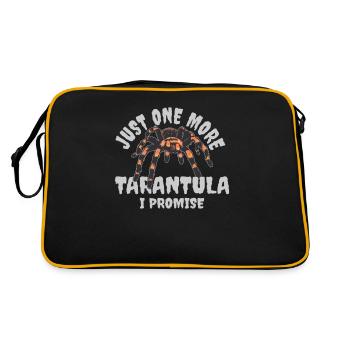 Just One More Tarantula I Promise Spider Arachnid - Retro Tasche - Schwarz/Gold - Hinten