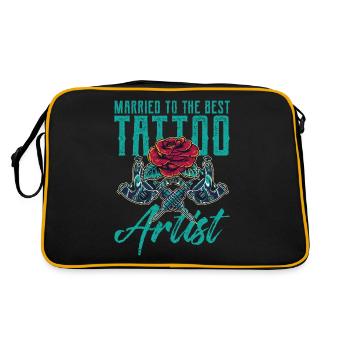 Tattoo - Retro Tasche - Schwarz/Gold - Hinten