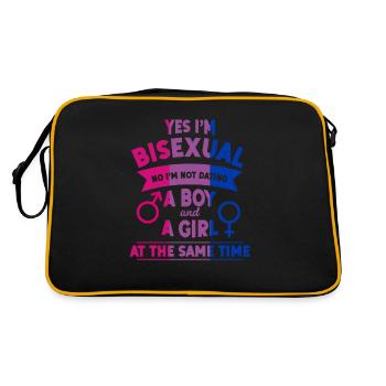 LGBTQ Pride Month Bisexuell - Retro Tasche - Schwarz/Gold - Hinten