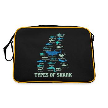 Shark - Retro Tasche - Schwarz/Gold - Hinten