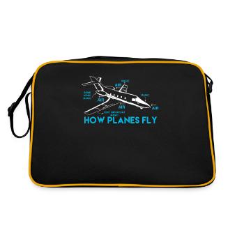 Comment les avions volent Drôle d’ingénieur aérospatial - - Sac Retro - noir/or - Dos