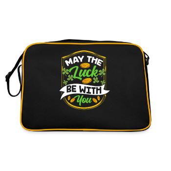 Que le bonheur soit avec vous Irlandais irlandais - Sac Retro - noir/or - Dos