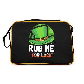 Rub Me For Happiness Irish Gaelic Ireland Irish - Retro Bag - black/gold - Back