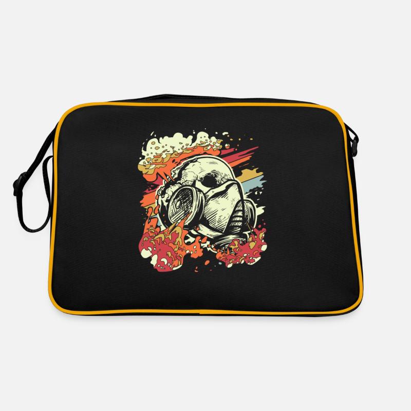Skull Mask Spray Painter Graffiti Spray Painting - Retro Bag - black/gold