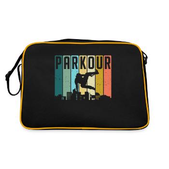 Free Running Bunter Free Runner Parkour - Retro Tasche - Schwarz/Gold - Hinten