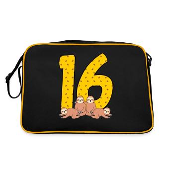 16th birthday - Retro Bag - black/gold - Back