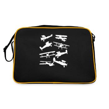 Jet Aircraft World War II Vintage Airplanes - - Retro Bag - black/gold - Back