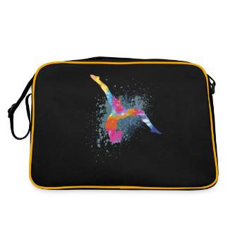 Figure colorée Gymnastique Gymnaste Cadeaux de gymnastique - Sac Retro - noir/or - Dos