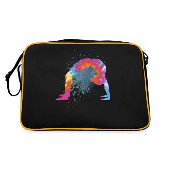 Figure colorée Gymnastique Gymnaste Cadeaux de gymnastique - Sac Retro - noir/or - Dos