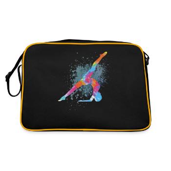 Figure colorée Gymnastique Gymnaste Cadeaux de gymnastique - Sac Retro - noir/or - Dos