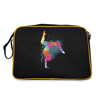 Handstand Gymnastique Gymnaste Gymnastique Cadeaux - Sac Retro - noir/or - Dos