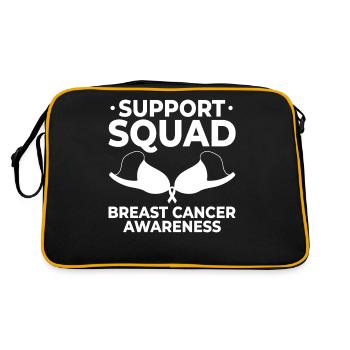 Cancer du sein Ruban Cancer du sein Rose Cancer du sein - Sac Retro - noir/or - Dos