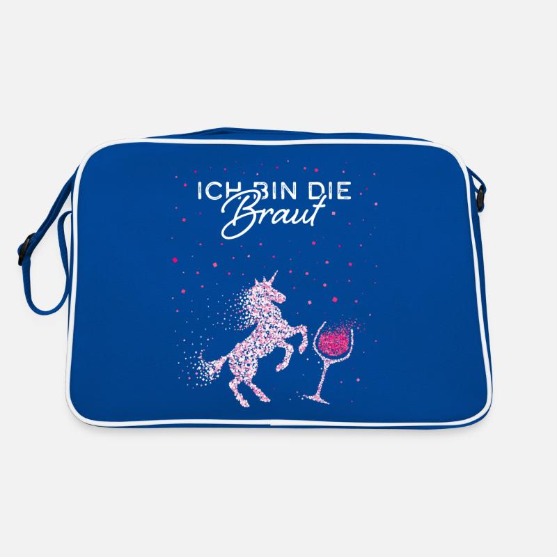 Braut Einhorn Junggesellenabschied Retro Tasche