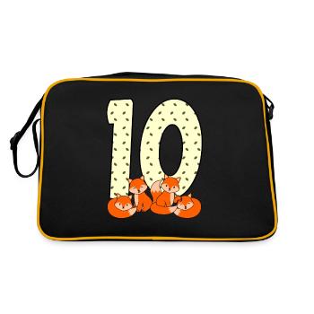 10th birthday - Retro Bag - black/gold - Back