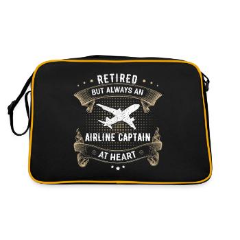 Pilot - Retro Tasche - Schwarz/Gold - Hinten