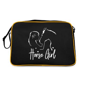 Horse & Rider Horse Girl Riding Gift - Sac Retro - noir/or - Dos