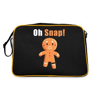 Oh Snap Gingerbread Jeu de mots - Sac Retro - noir/or - Dos