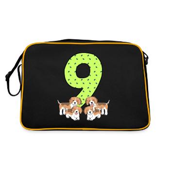 9th birthday - Retro Bag - black/gold - Back