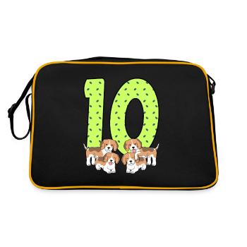 10th birthday - Retro Bag - black/gold - Back