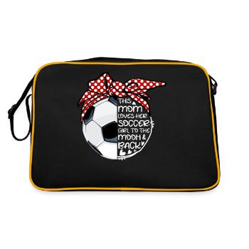 Soccer Maman aime la fête des mères - Sac Retro - noir/or - Dos
