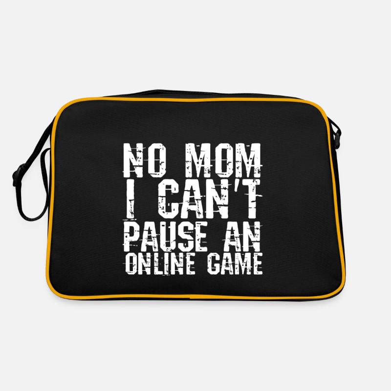 No Mom I Can't Pause An Online Game Retro Tasche
