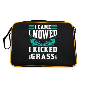 Lawn Mowing Lawn Lawn Mower Grass - Retro Bag - black/gold - Back