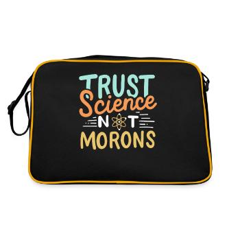 Trust Science Not Morons - Retro Tasche - Schwarz/Gold - Hinten